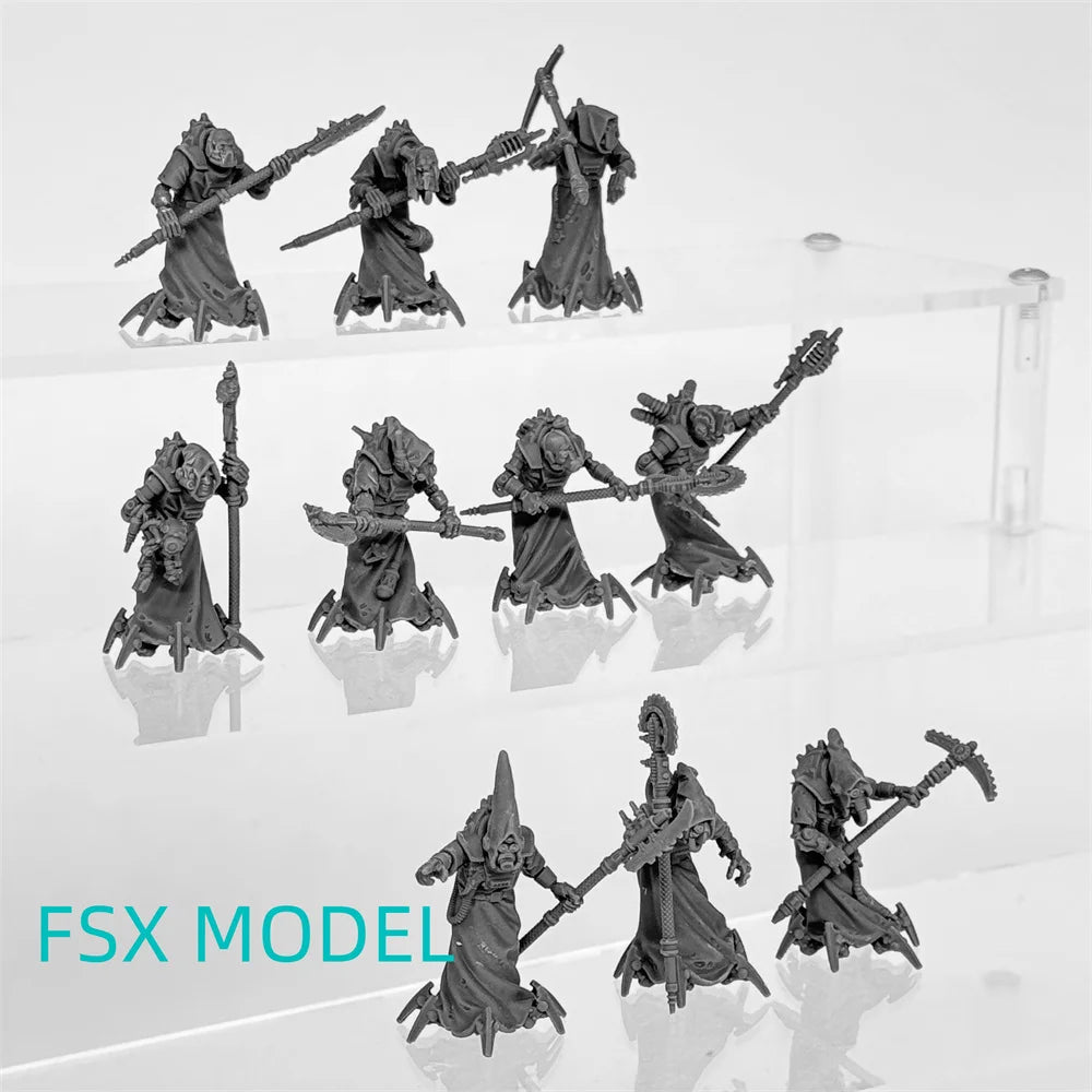 Scavenger Elders, 10 Figures, Resin Model Figure Kit, Fantasy Theme, Unassembled and Unpainted