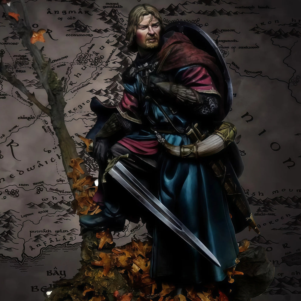 1/24 Bearded Ranger with Greatsword and Cloak, Resin Model Figure Kit, Fantasy Theme, Unassembled and Unpainted