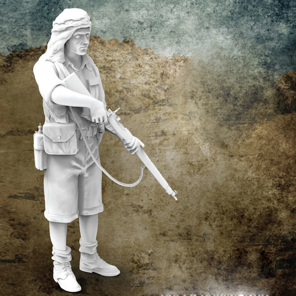 1/35 Colonial Desert Trooper, Resin Model Figure Kit, Military Theme, Unassembled and Unpainted