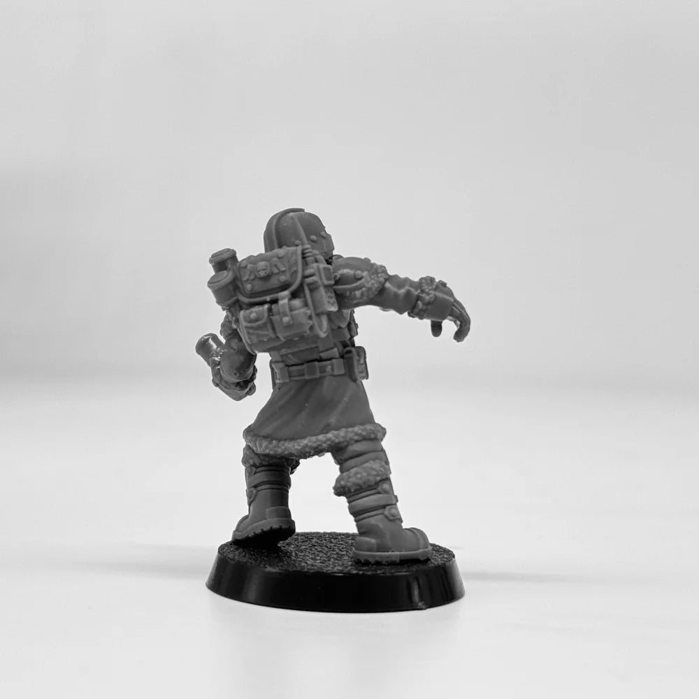 Grim Guard Frostwatch, 10 Figures, Resin Model Figure Kit, Sci-Fi Theme, Unassembled and Unpainted