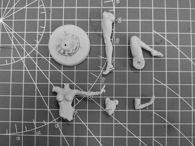 1/24 Game Fighter Character, Resin Model Figure Kit, Anime Theme, Unassembled and Unpainted