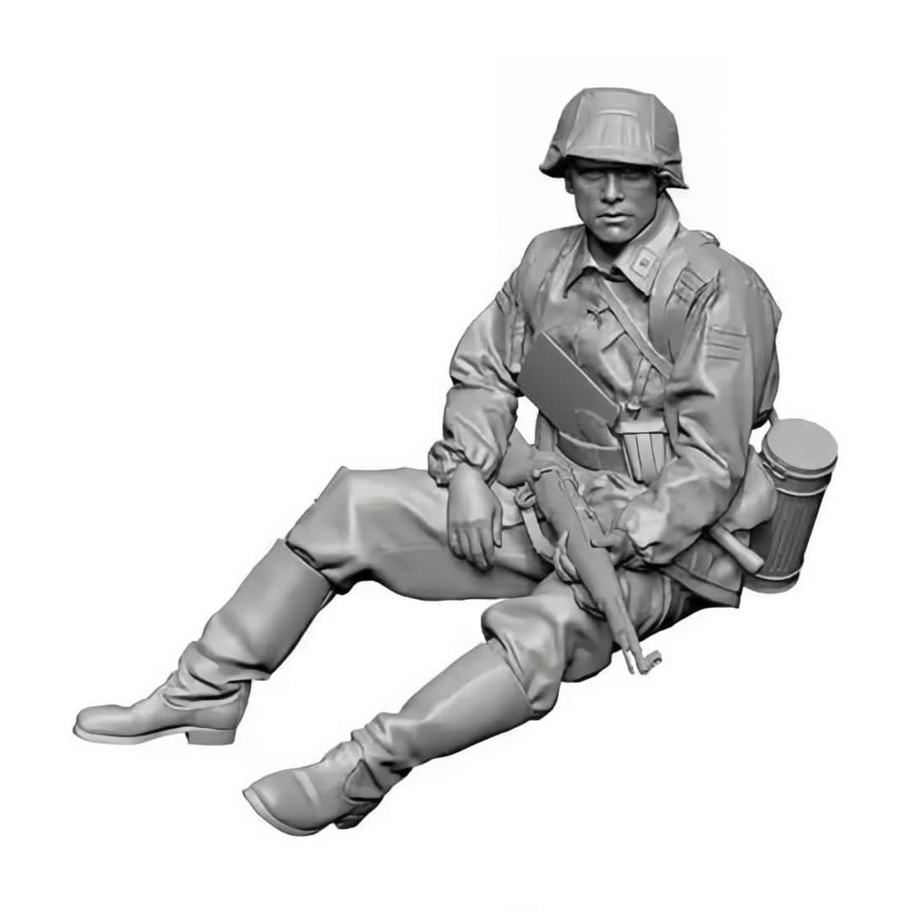 1/35 WWII German Infantry Combat Squad, 5 Figures, Resin Model Figure Kit, Unassembled and Unpainted