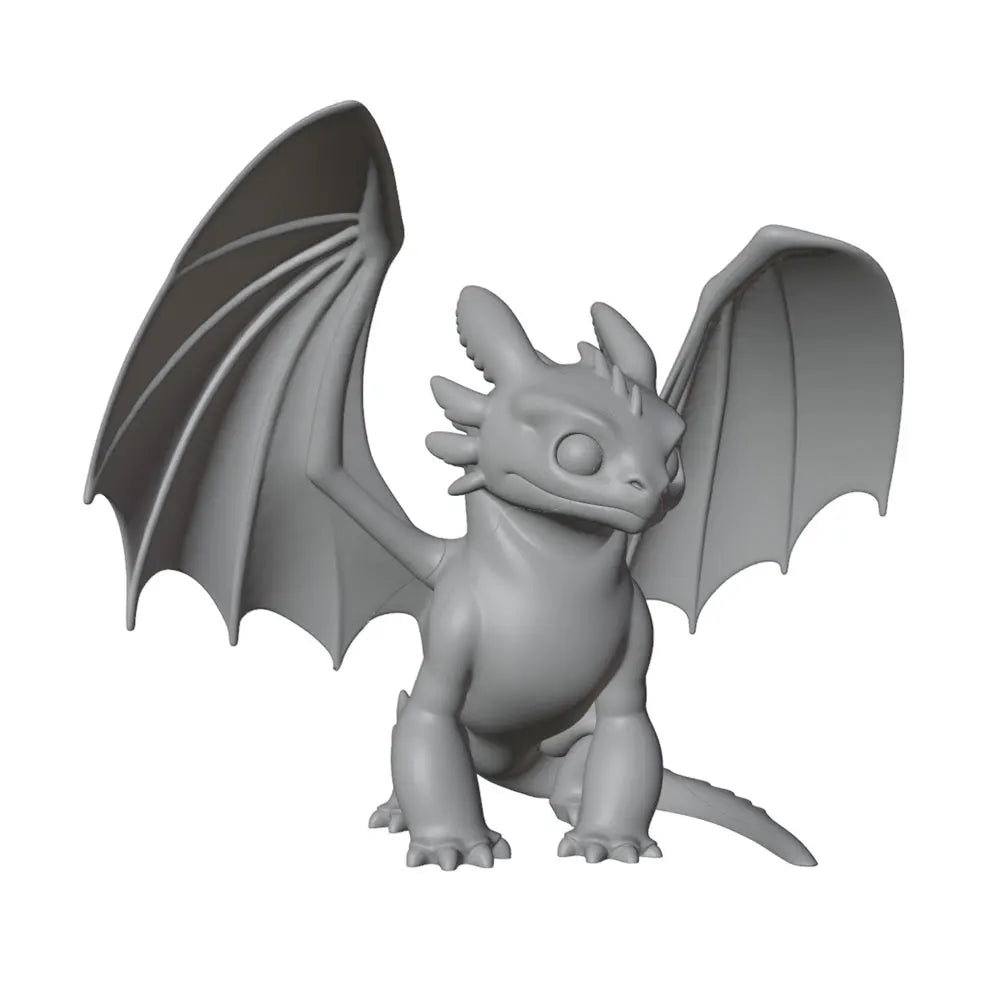 75mm Dragon with Spiraling Horns, Resin Model Figure Kit, Fantasy Theme, Unassembled and Unpainted