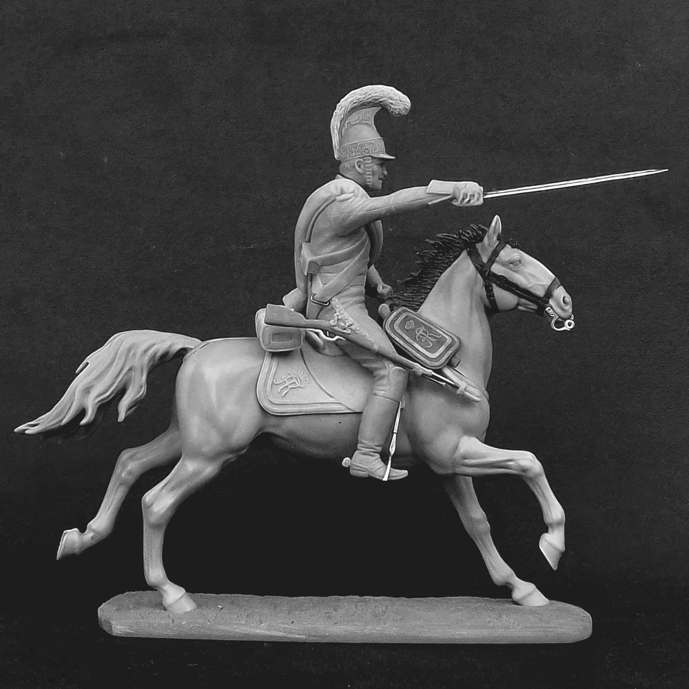 1/32 Napoleonic French Cuirassier, Resin Model Figure Kit, Unassembled and Unpainted