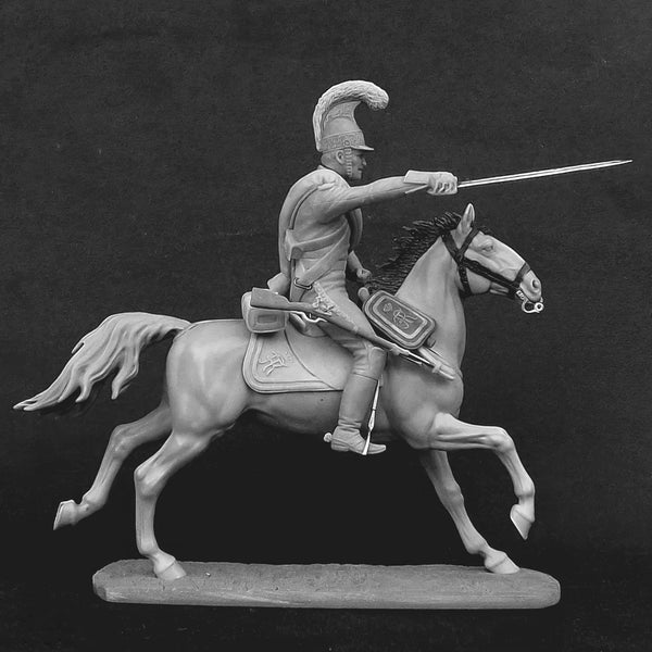 1/32 Napoleonic French Cuirassier, Resin Model Figure Kit, Unassembled and Unpainted