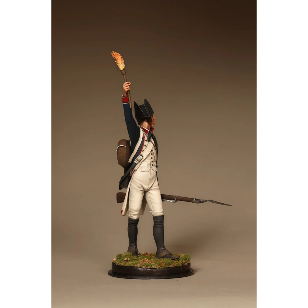 75mm Napoleonic French Line Infantry Fusilier, Resin Model Figure Kit, Unassembled and Unpainted