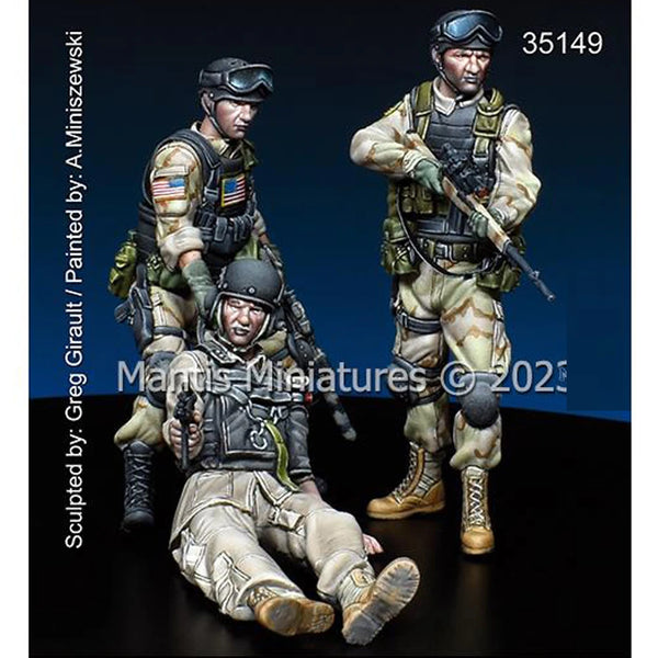 1/35 Modern Tactical Infantry Combat Team, 3 Figures, Resin Model Figure Kit, Unassembled and Unpainted