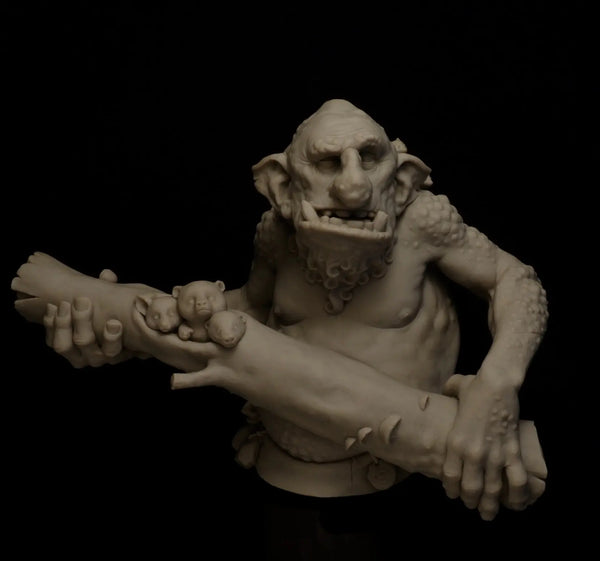 1/12 Goblin Creature, Resin Model Bust Kit, Fantasy Theme, Unassembled and Unpainted