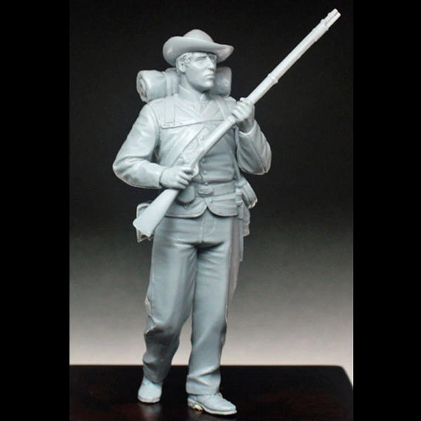 1/35 American Civil War Confederate Infantry, Resin Model Figure Kit, Unassembled and Unpainted