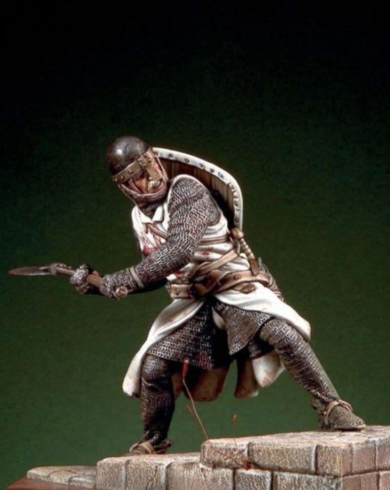 1/20 Medieval Crusader Warrior, Resin Model Figure Kit, Unassembled and Unpainted