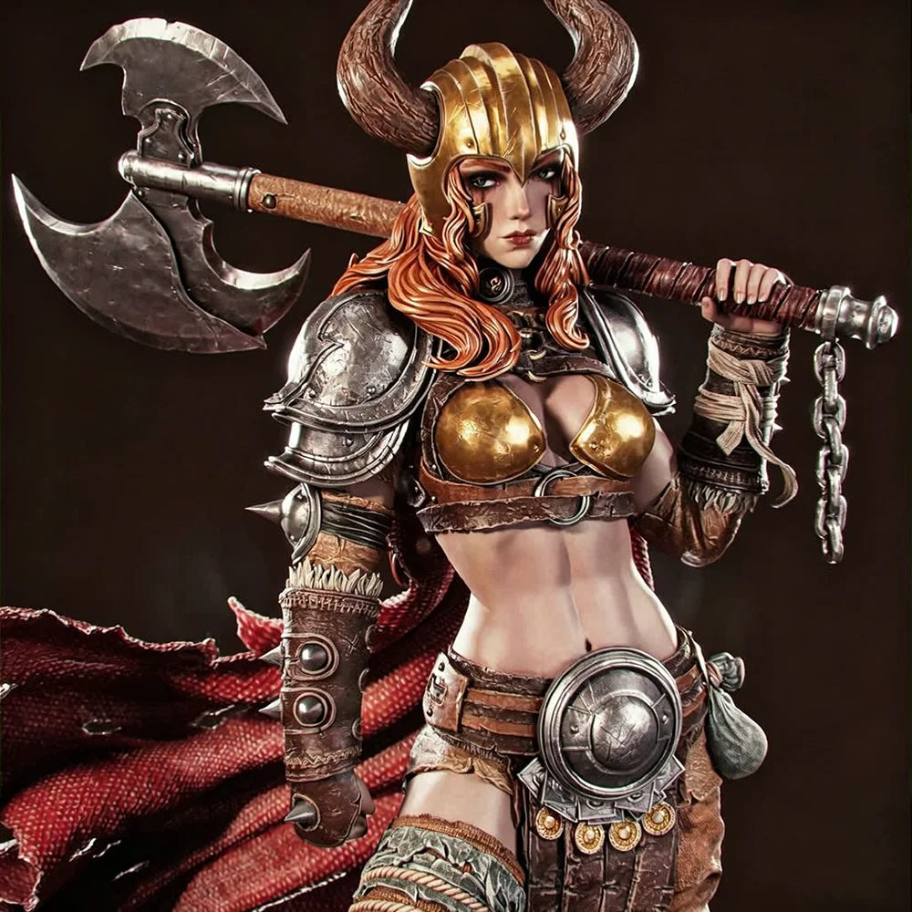 100mm Norse Valkyrie Warrior, Resin Model Figure Kit, Fantasy Theme, Unassembled and Unpainted