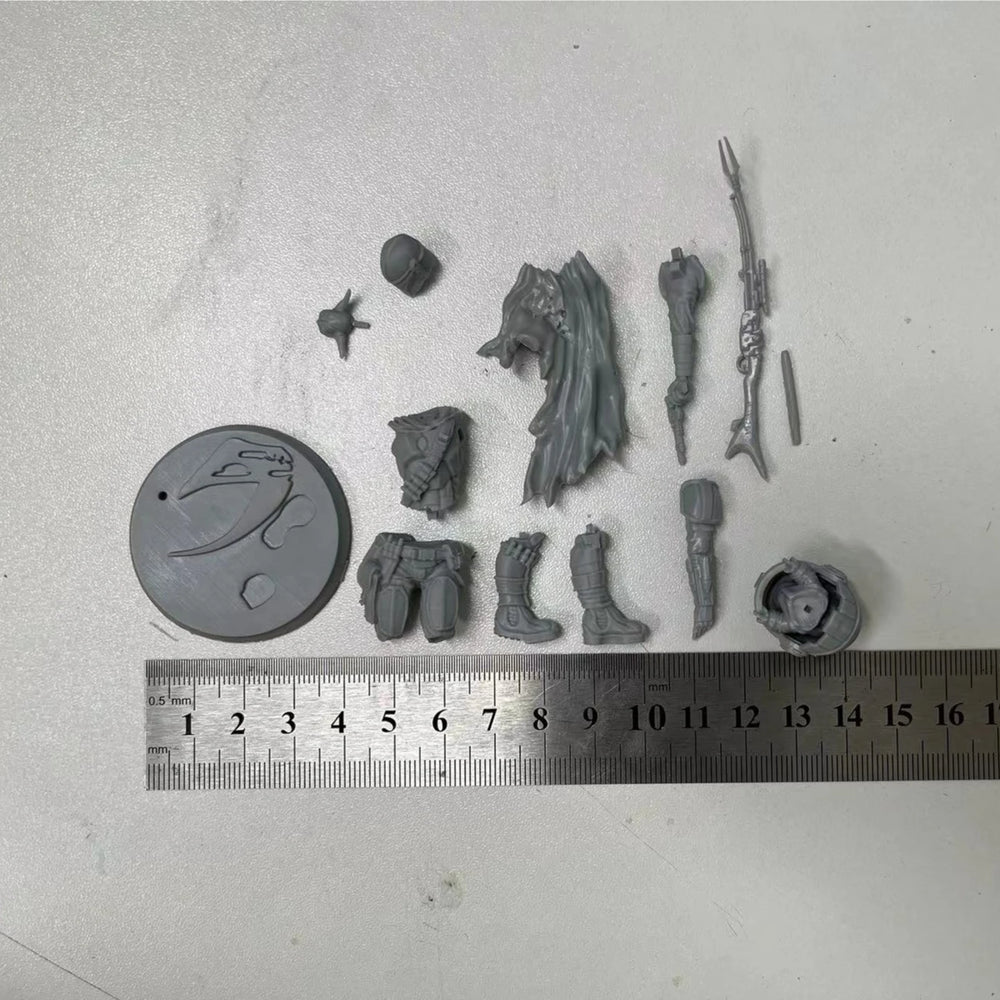 1/24 Futuristic Mecha Warrior, Resin Model Figure Kit, Sci-Fi Theme, Unassembled and Unpainted
