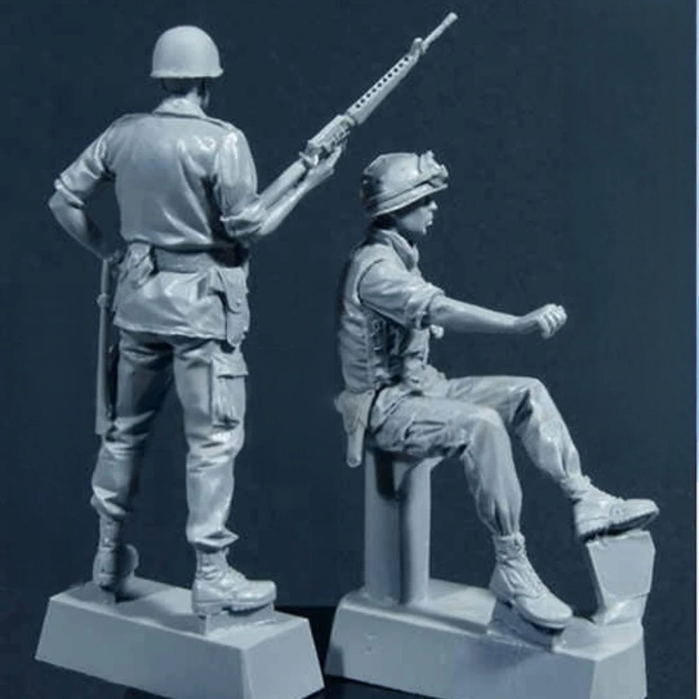 1/35 Vietnam War US Military Police, 4 Figures, Resin Model Figure Kit, Unassembled and Unpainted