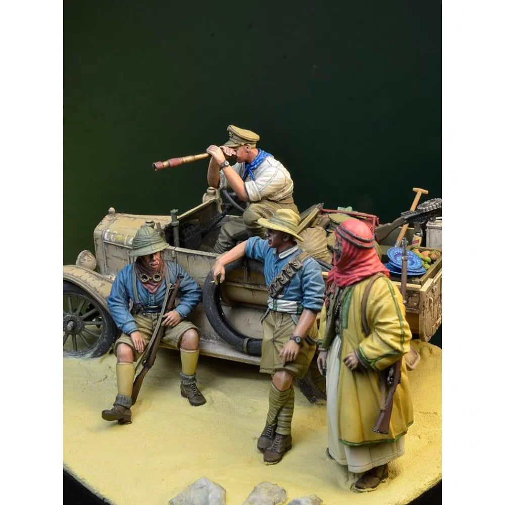 1/35 WWI British Army Middle Eastern Campaign, 12 Figures, Resin Model Diorama Kit, Unassembled and Unpainted