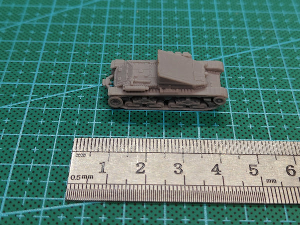 1/144 WWII German Panzer 35(t) Morserzugmittel, Resin Model Vehicle Kit, Unassembled and Unpainted
