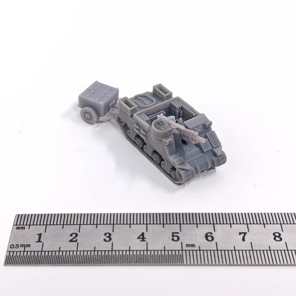 1/144 WWII Allied M7 Priest, Resin Model Vehicle Kit, Unassembled and Unpainted