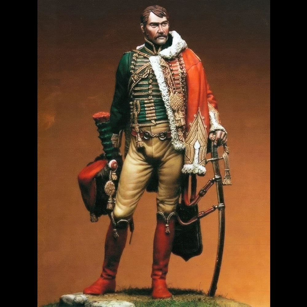 1/20 Napoleonic French Chasseur Officer, Resin Model Figure Kit, Unassembled and Unpainted