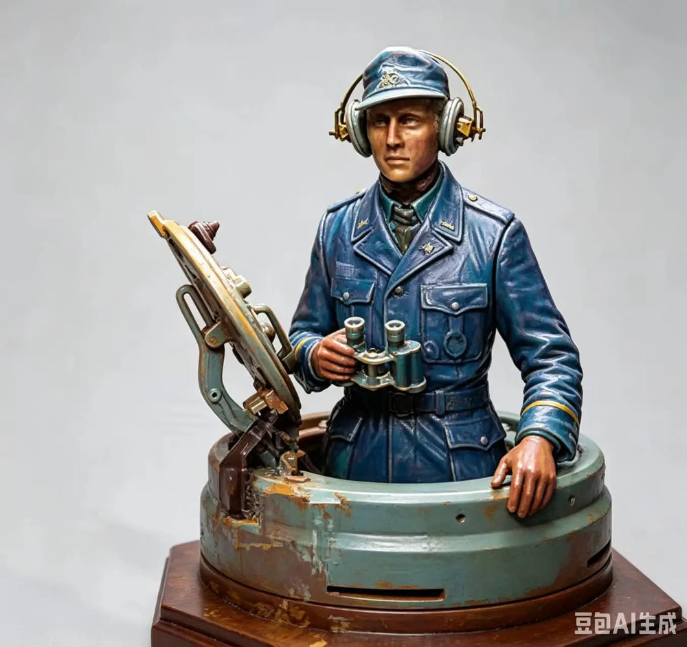 1/35 WWII German Wehrmacht Soldier, Resin Model Bust Kit, Unassembled and Unpainted