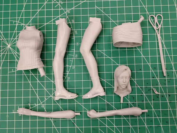 1/8 Female in Casual Wear, Resin Model Figure Kit, Anime Theme, Unassembled and Unpainted