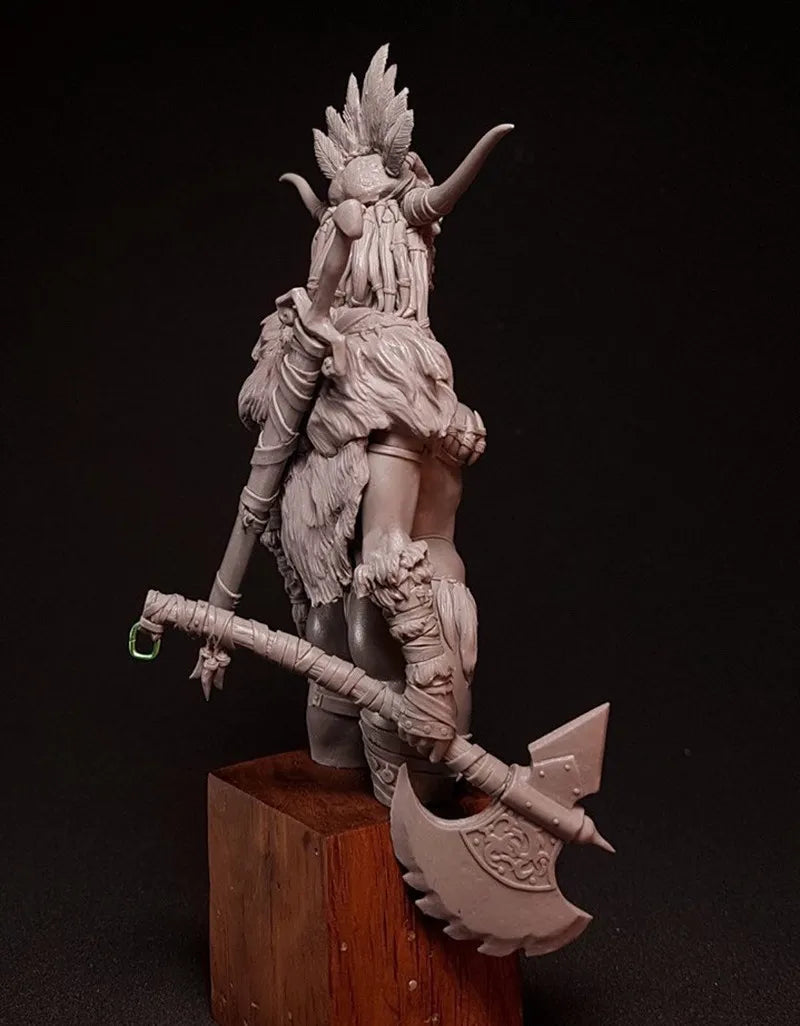 1/12 Tribal Warrior, Resin Model Figure Kit, Fantasy Theme, Unassembled and Unpainted