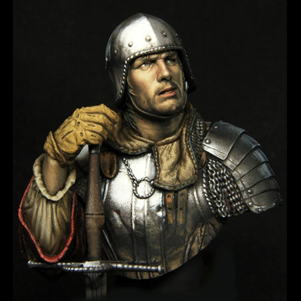 1/10 Landsknecht, Resin Model Bust Kit, Military Theme, Unassembled and Unpainted