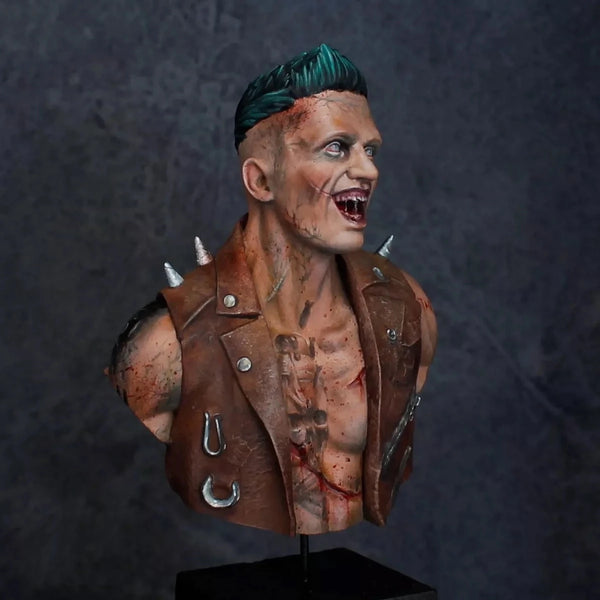 1/10 Punk Rocker Mohawk, Resin Model Bust Kit, Unassembled and Unpainted