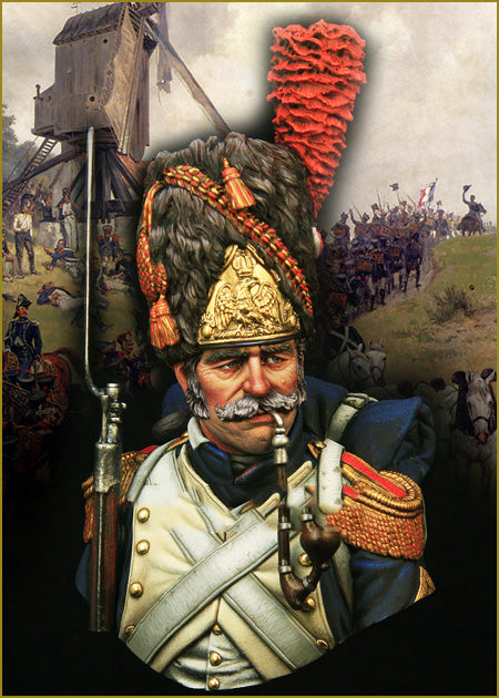 1/10 Napoleonic French Imperial Guard Grenadier Captain, Resin Model Bust Kit, Unassembled and Unpainted
