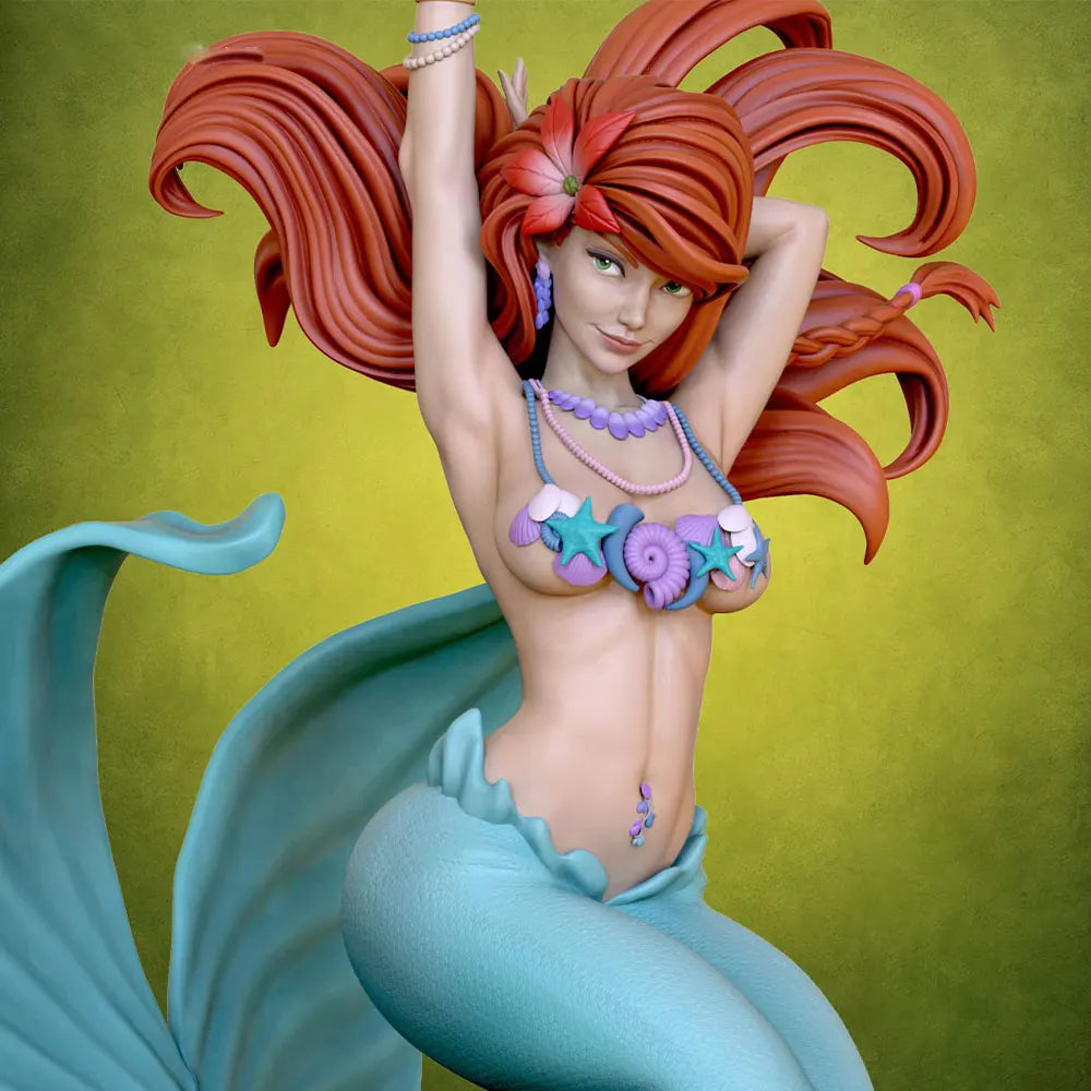 75mm Fantasy Mermaid, Resin Model Figure Kit, Unassembled and Unpainted
