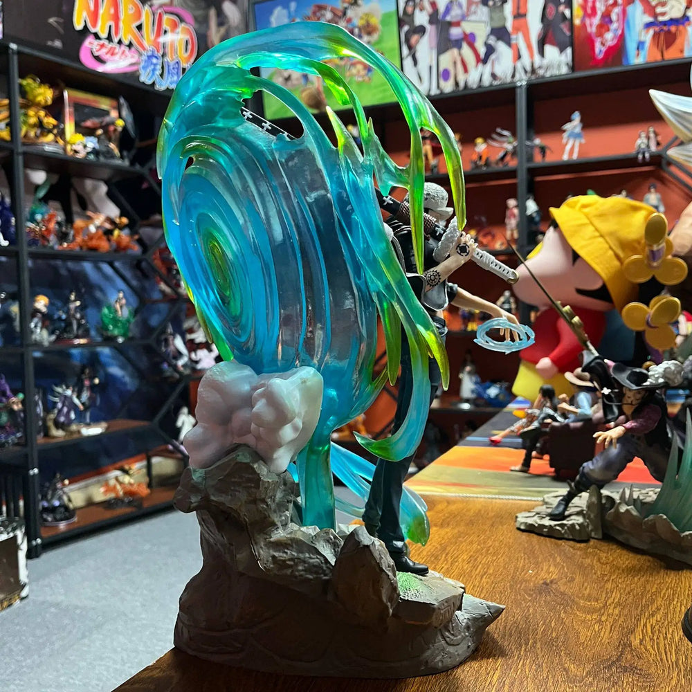 Character with Energy Effects, Resin Model Figure Kit, Anime Theme, Unassembled and Unpainted
