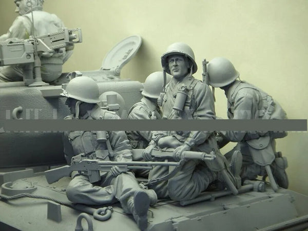 1/16 WWII German, 6 Figures, Resin Model Diorama Kit, Unassembled and Unpainted