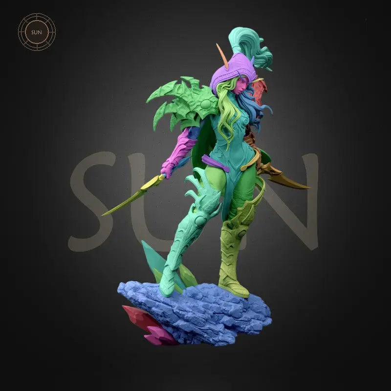 230mm Valeera Blood Elf, Resin Model Figure Kit, Fantasy Theme, Unassembled and Unpainted
