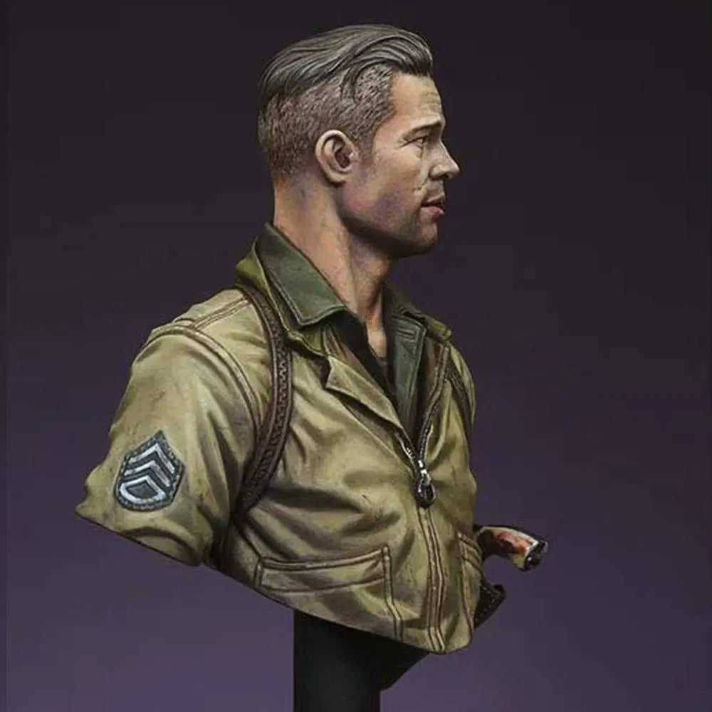 1/16 WWII American Military Officer, Resin Model Bust Kit, Unassembled and Unpainted