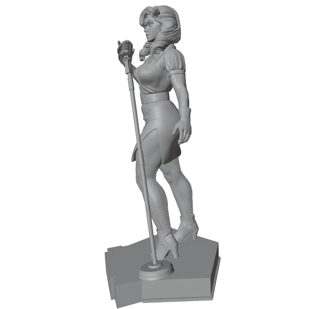 1/24 Blonde Pin-up with Whip and Fishnet Stockings, Resin Model Figure Kit, Unassembled and Unpainted