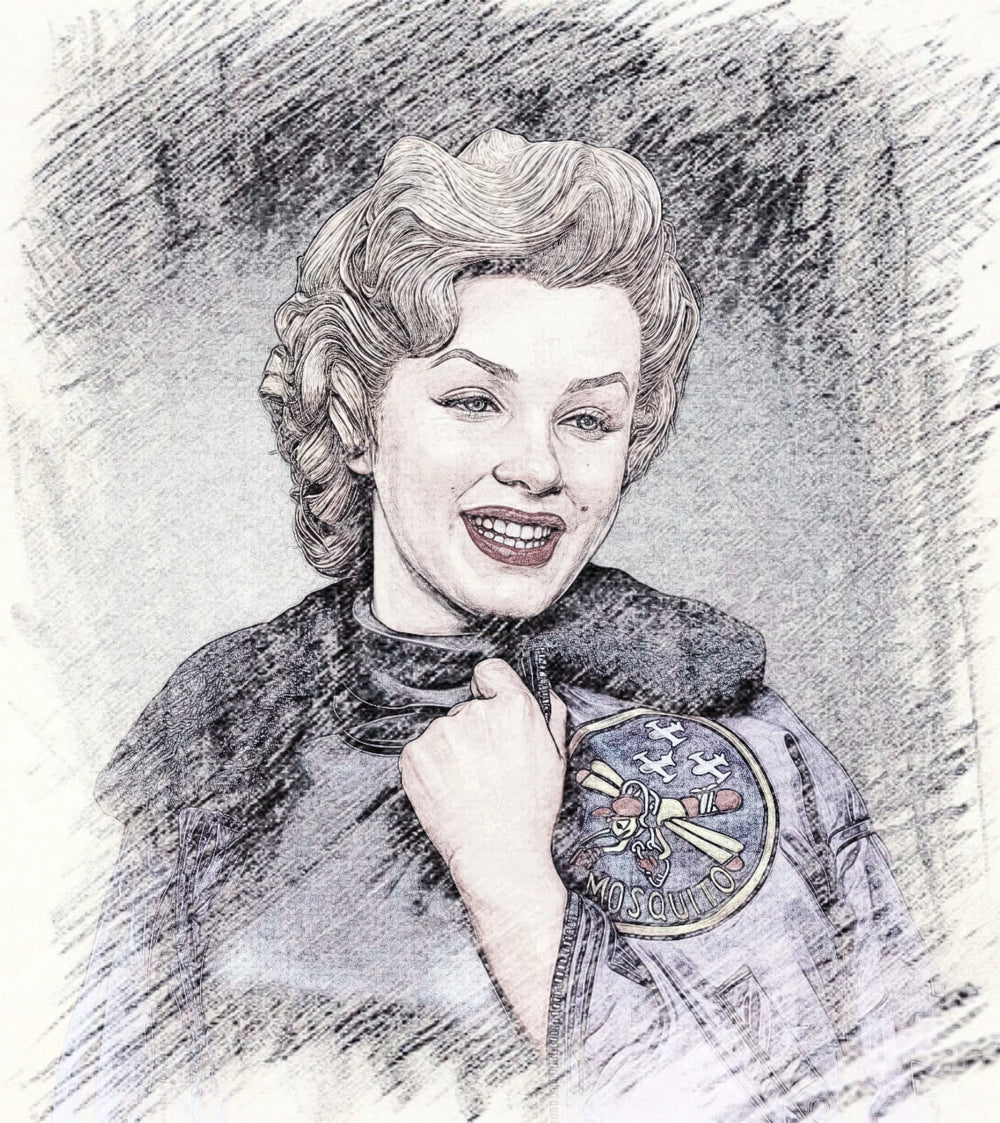 1/10 Modern Marilyn Monroe with Military Jacket, Resin Model Bust Kit, Unassembled and Unpainted