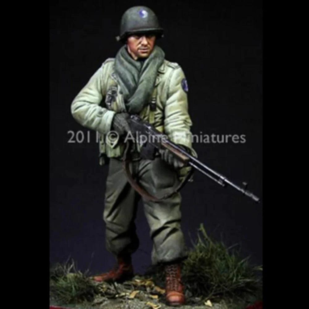 1/16 WWII US 29th Infantry Division Soldier, Resin Model Figure Kit, Unassembled and Unpainted