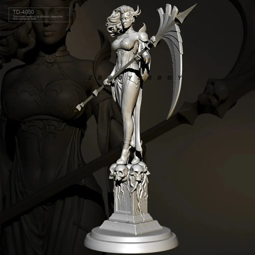 75mm Death Goddess, Resin Model Figure Kit, Fantasy Theme, Unassembled and Unpainted
