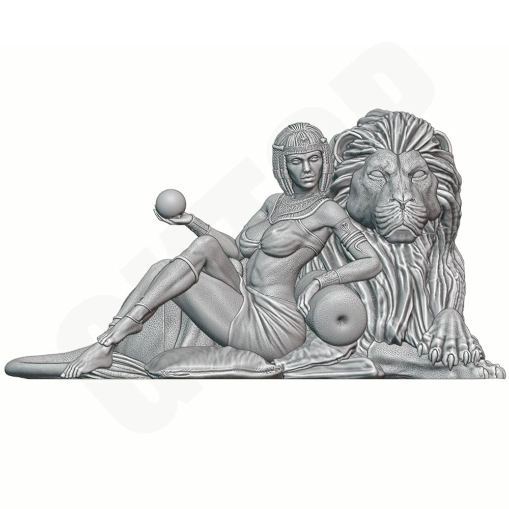 1/24 Fantasy Egyptian Queen, Resin Model Figure Kit, Unassembled and Unpainted