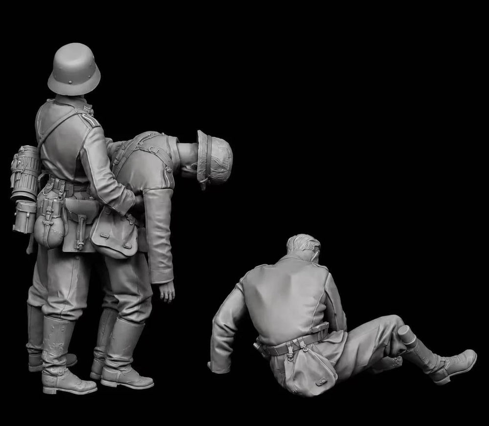 1/35 WWI Infantry Squad with Rifles, 7 Figures, Resin Model Figure Kit, Unassembled and Unpainted