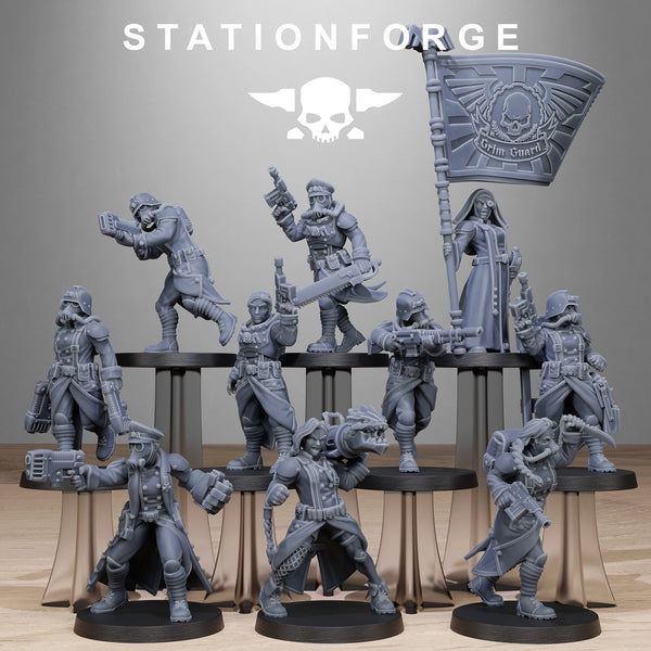 28mm Sisters of Battle, 13 Figures, Resin Model Figure Kit, Sci-Fi Theme, Unassembled and Unpainted