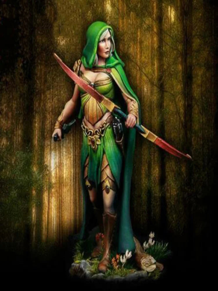 75mm Medieval Elf Warrior, Resin Model Figure Kit, Unassembled and Unpainted