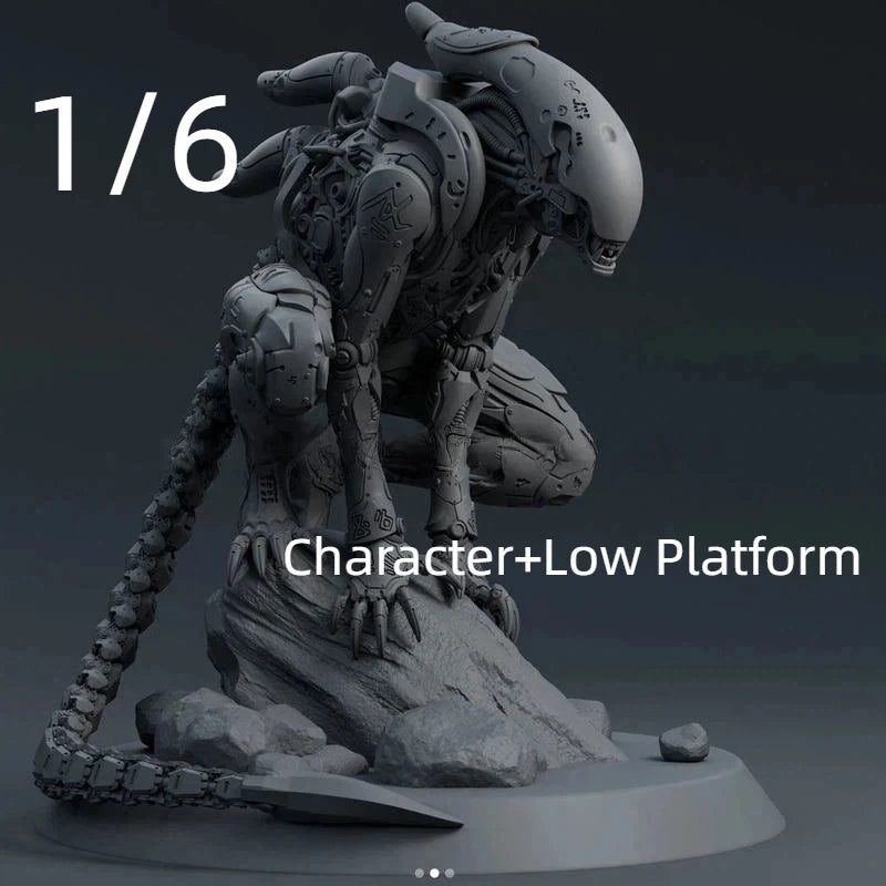 1/4 Biomechanical Alien Creature, Resin Model Figure Kit, Fantasy Theme, Unassembled and Unpainted