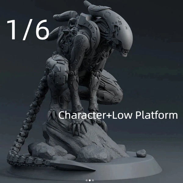 1/4 Biomechanical Alien Creature, Resin Model Figure Kit, Fantasy Theme, Unassembled and Unpainted