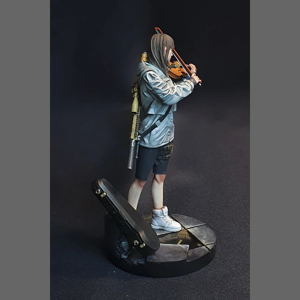 1/20 Female Musician with Violin, Resin Model Figure Kit, Anime Theme, Unassembled and Unpainted