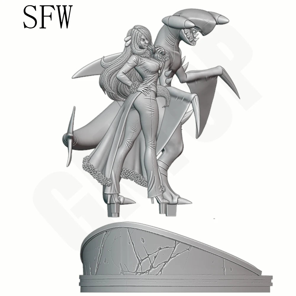 1/24 Dragon Sorceress, 2 Figures, Resin Model Figure Kit, Fantasy Theme, Unassembled and Unpainted