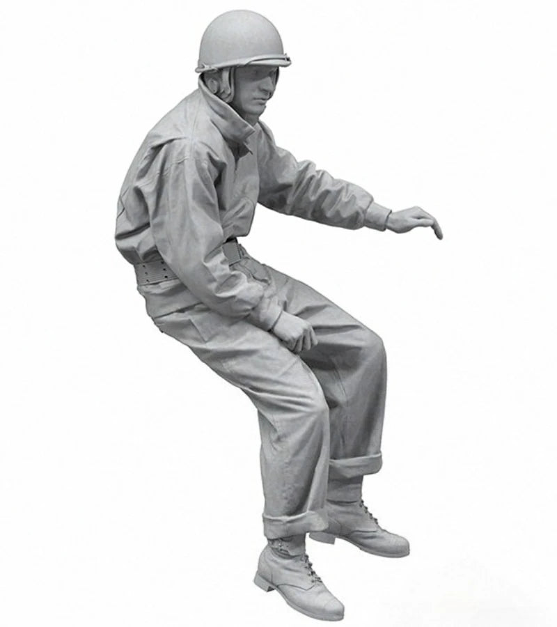 1/16 WWII US M8 Armored Vehicle Crew, 4 Figures, Resin Model Figure Kit, Unassembled and Unpainted