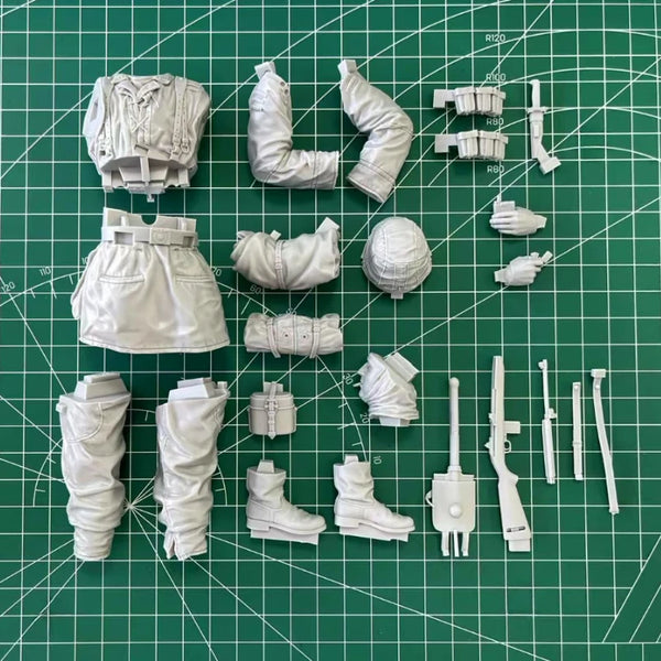 1/10 WWII German Wehrmacht Rifleman, Resin Model Figure Kit, Unassembled and Unpainted