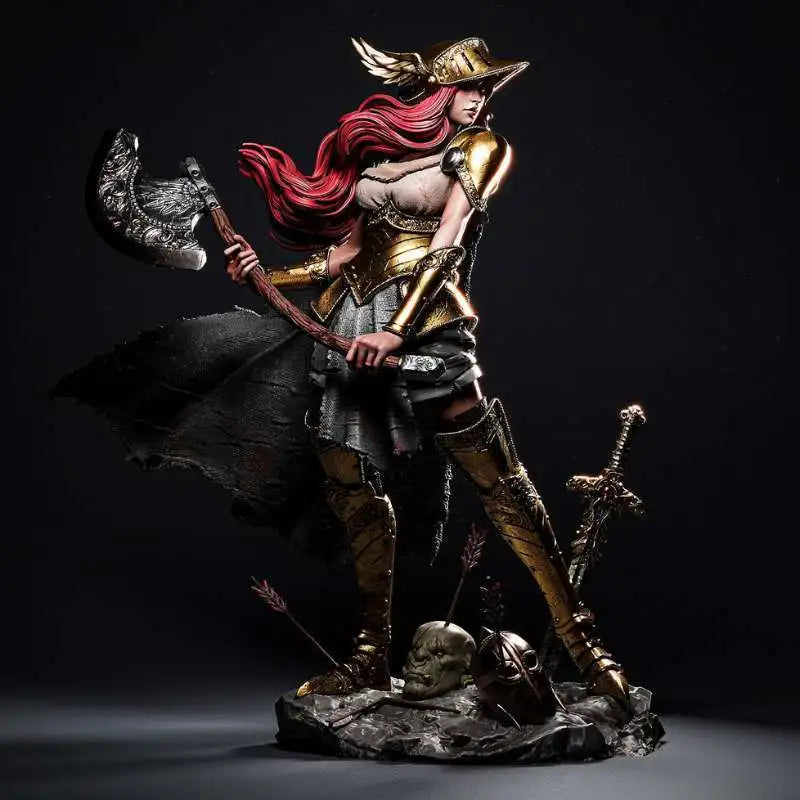 50mm Female Knight, Resin Model Figure Kit, Fantasy Theme, Unassembled and Unpainted