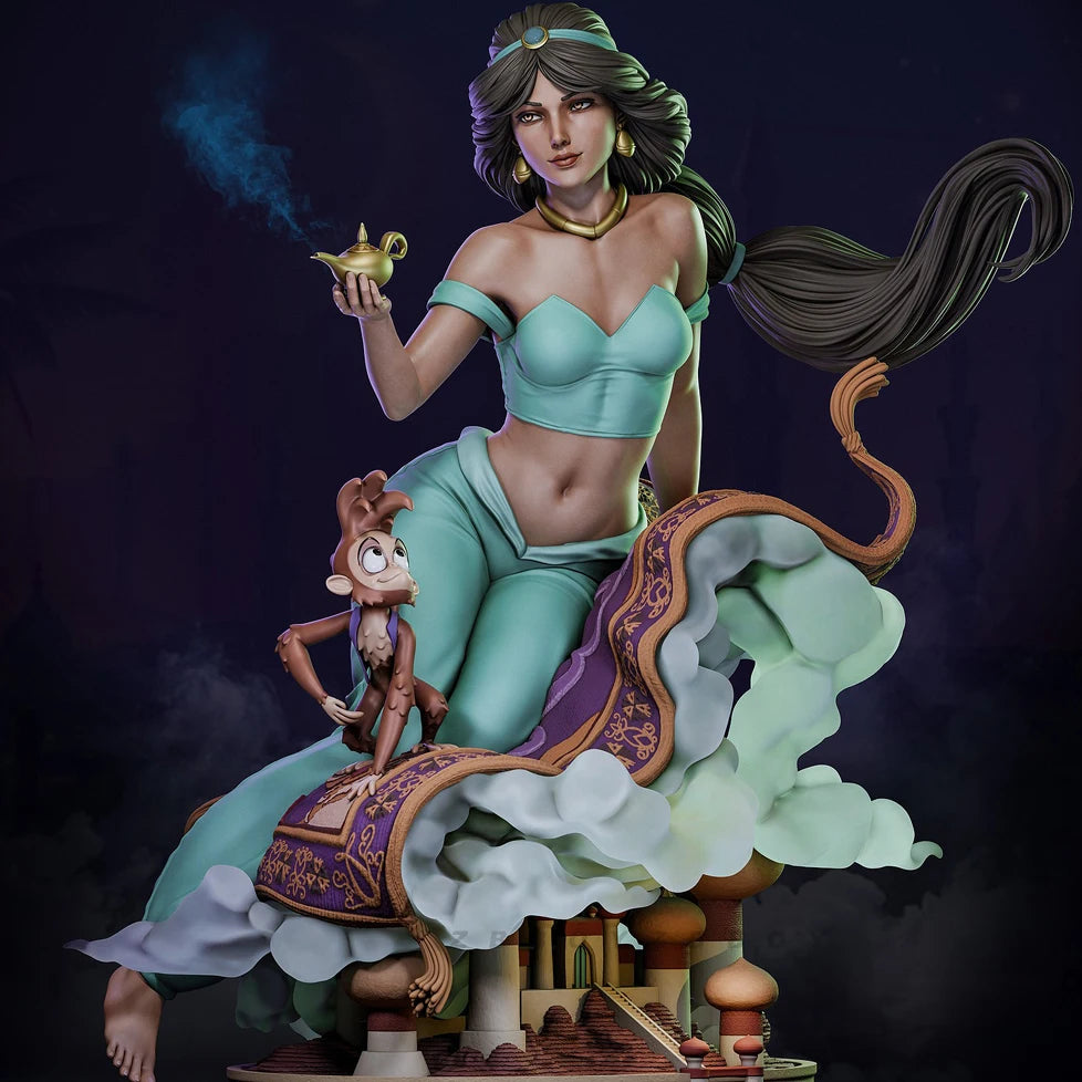 100mm Female Fantasy Sorceress, Resin Model Figure Kit, Fantasy Theme, Unassembled and Unpainted
