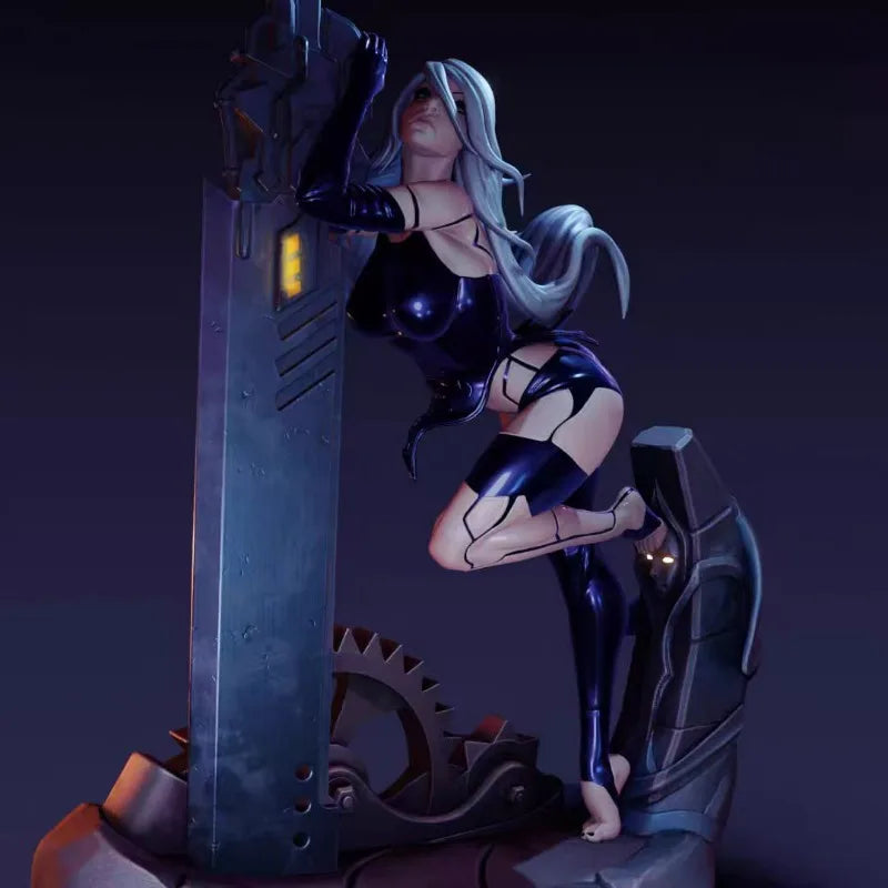 1/24 Female Warrior with Giant Sword, Resin Model Figure Kit, Fantasy Theme, Unassembled and Unpainted