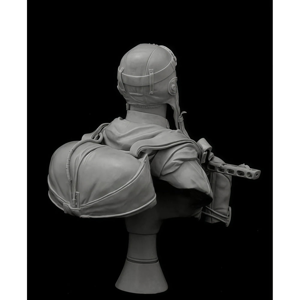 1/10 Cold War Soviet Paratrooper, Resin Model Bust Kit, Unassembled and Unpainted